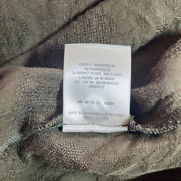 Anthropologie ECU Olive Green Shirt Dress Size XS - Picture 15 of 15